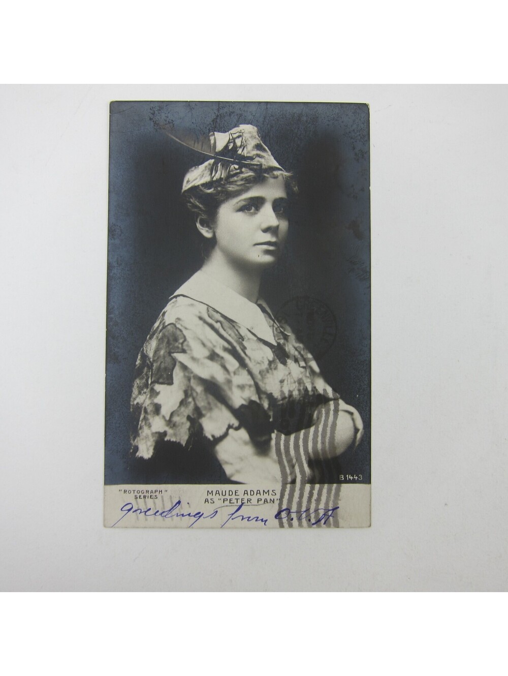 Real Photo Postcard RPPC Actress Maude Adams as Peter Pan Rotograph Antique 1907